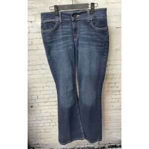 Wrangler Rock 47 Womens Jeans 29W 32L Flare Leg Blue Jeans Stretch Excellent E1